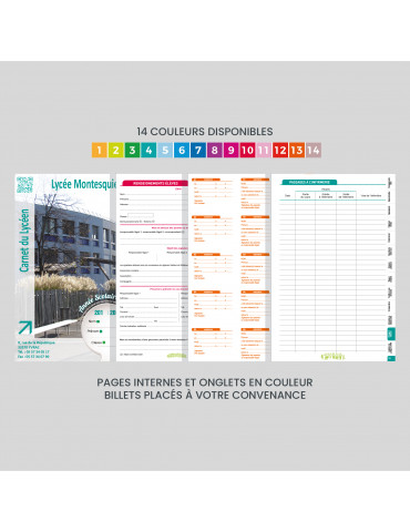 Agenda-carnet couleur 16 x 24 cm