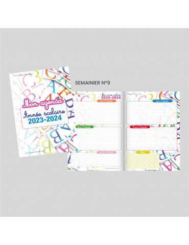 Agenda-carnet couleur 16 x 24 cm