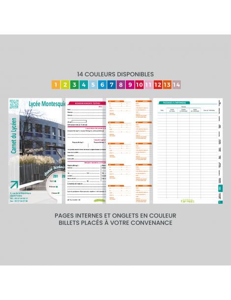 Agenda- carnet couleur A4