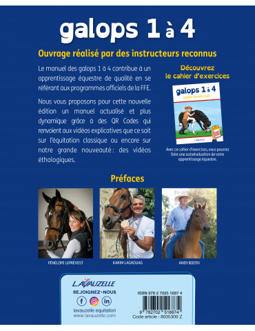 Livre Galop 1 à 4 d'occasion : Equipements