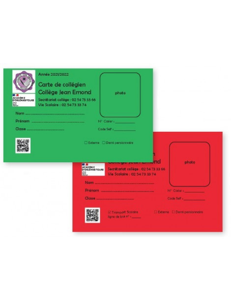 Carte A6 R/V Couleur (Personnalisable)