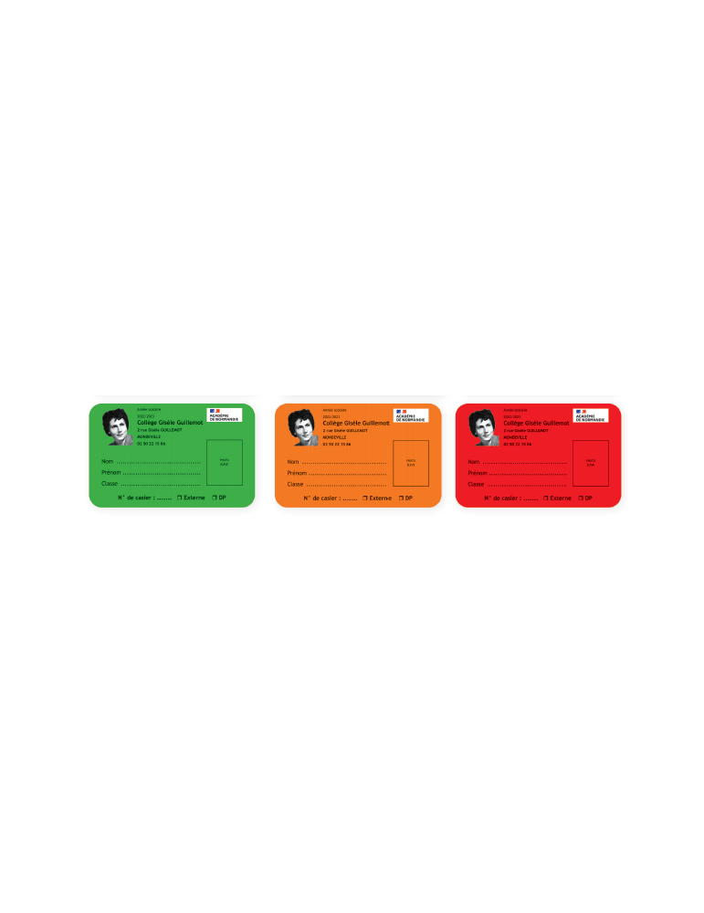 Carte personnalisée en matière indéchirable format 85 x 54 mm