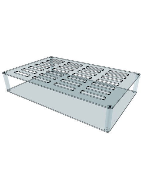 Plateau plexi pour dépot de portables