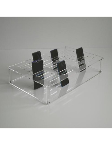 Plateau plexi pour dépot de portables