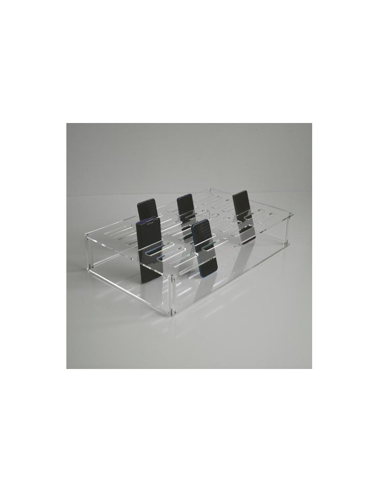 Plateau plexi pour dépot de portables