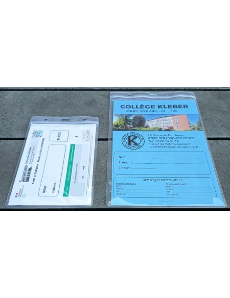 Etui PVC transparent zippé et perforé - A5 et A6
