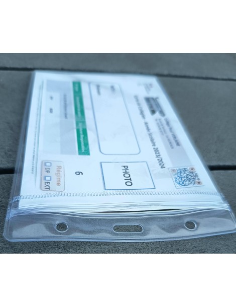 Etui PVC transparent zippé et perforé - A5 et A6