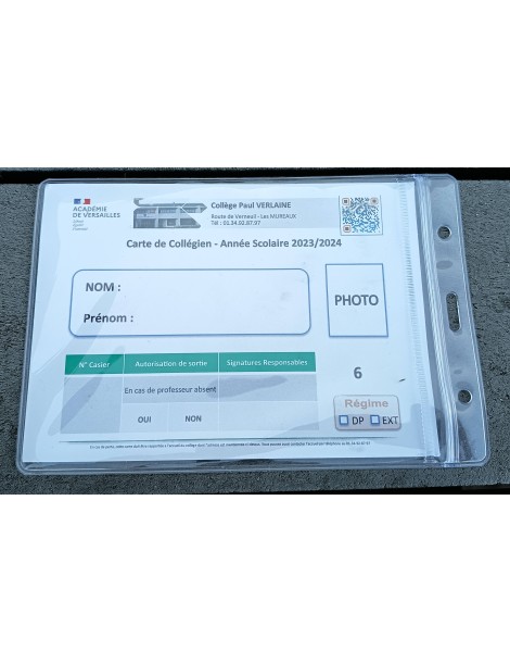 Etui PVC transparent zippé et perforé - A5 et A6