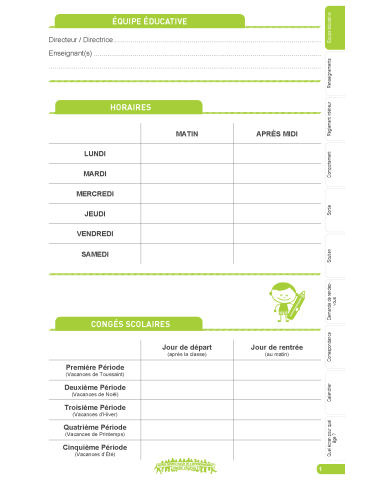 Carnet de liaison spécial Primaire