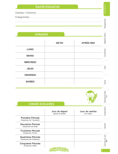 Carnet de liaison spécial Primaire