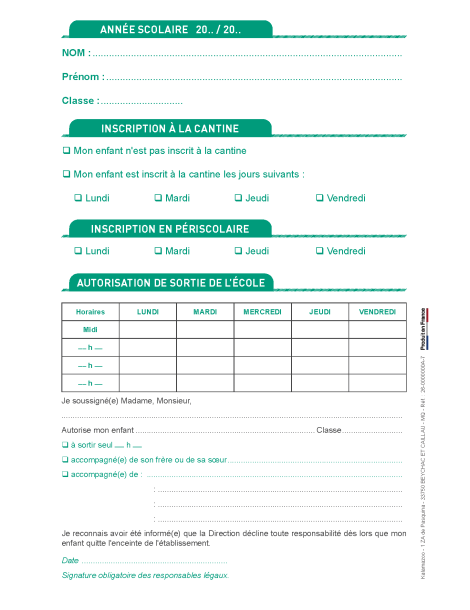 Carnet de liaison spécial Primaire