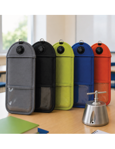 Pack Pochette téléphone anti-ondes + base magnétique sécurisée
