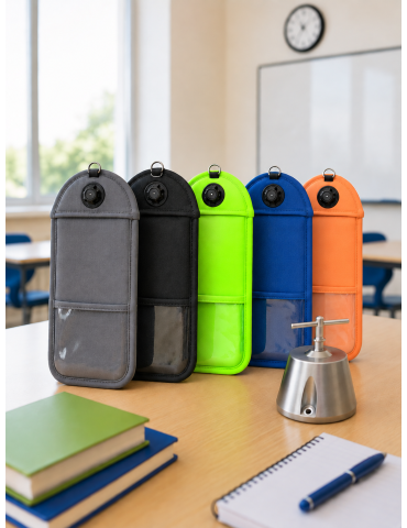 Pack de 100 pochettes téléphone anti-ondes + base magnétique sécurisée