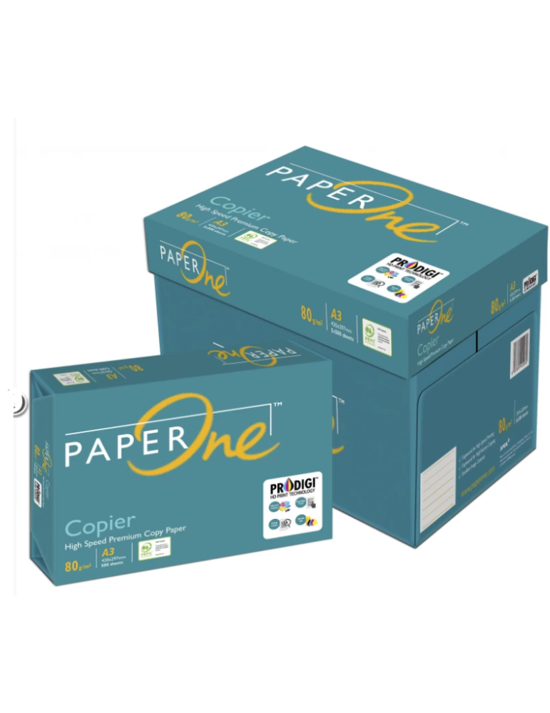 Cartons de 5 ramettes PAPER ON COPIER - 80g A3