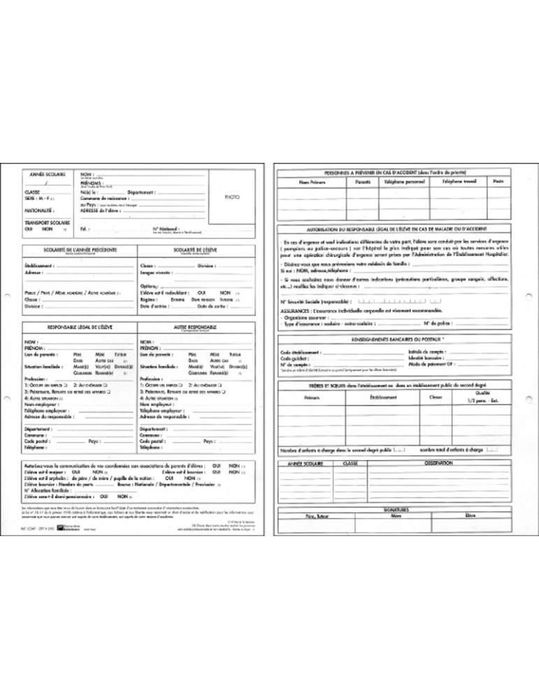 Fiche de suivi p dagogique gep par lot de 50