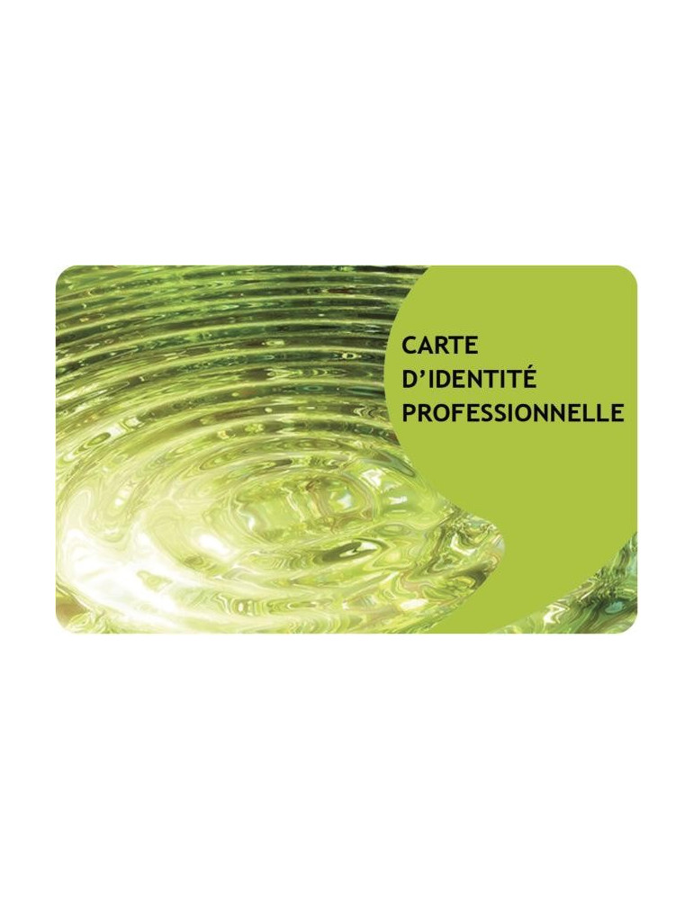 Carte d'identité professionnelle en PVC