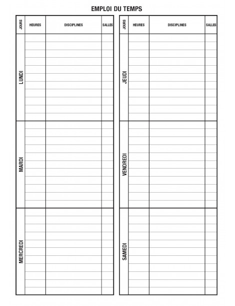 Cahier de textes de groupe avec notes et absence