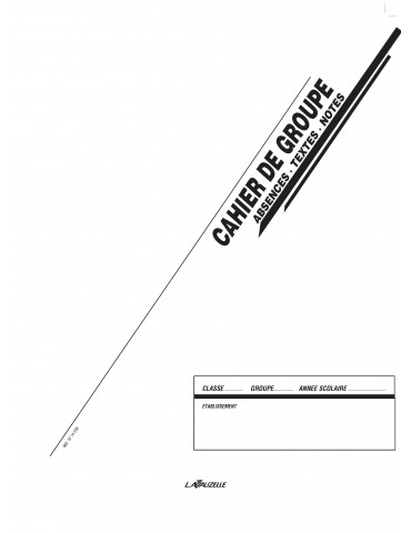 Cahier de textes de groupe avec notes et absence