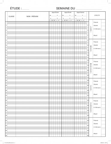 Cahier d'étude et de dortoir