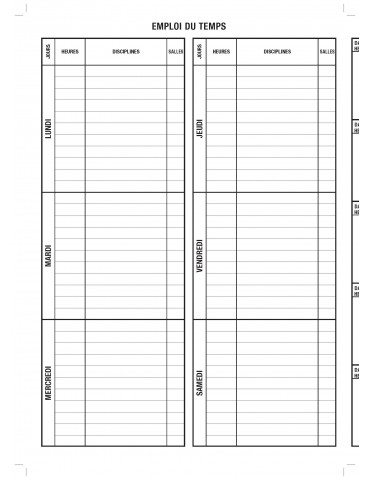 Cahier de textes de groupe avec notes et absence