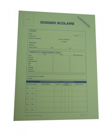 Dossier scolaire - par lot de 20