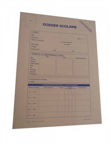 Dossier scolaire - par lot de 20