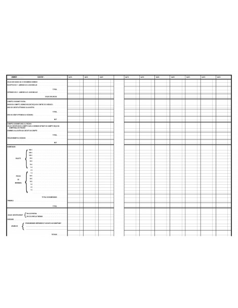 Registre des comptes de trésorerie