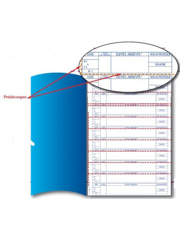 Cahier d'appel autocopiant