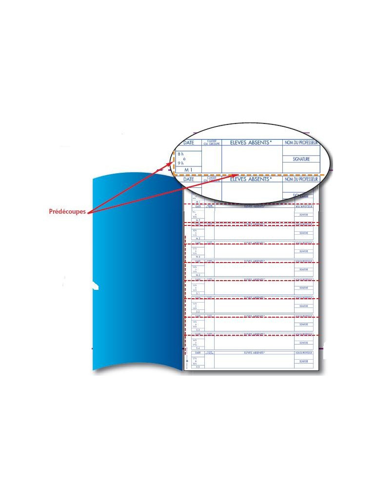 Cahier d'appel autocopiant