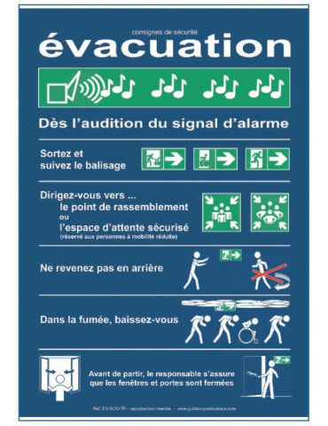 Panneau de consignes de classe avec pictogrammes