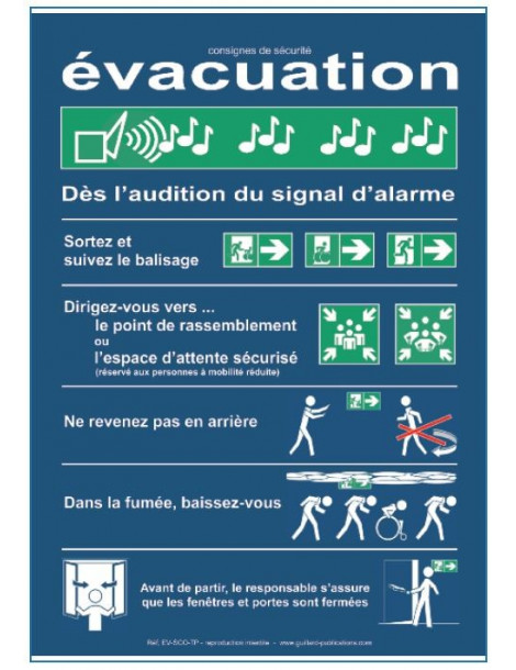 Panneau de consignes de classe avec pictogrammes