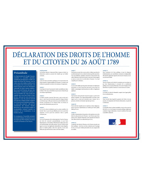 Affiche "Déclaration des droits de l'Homme"