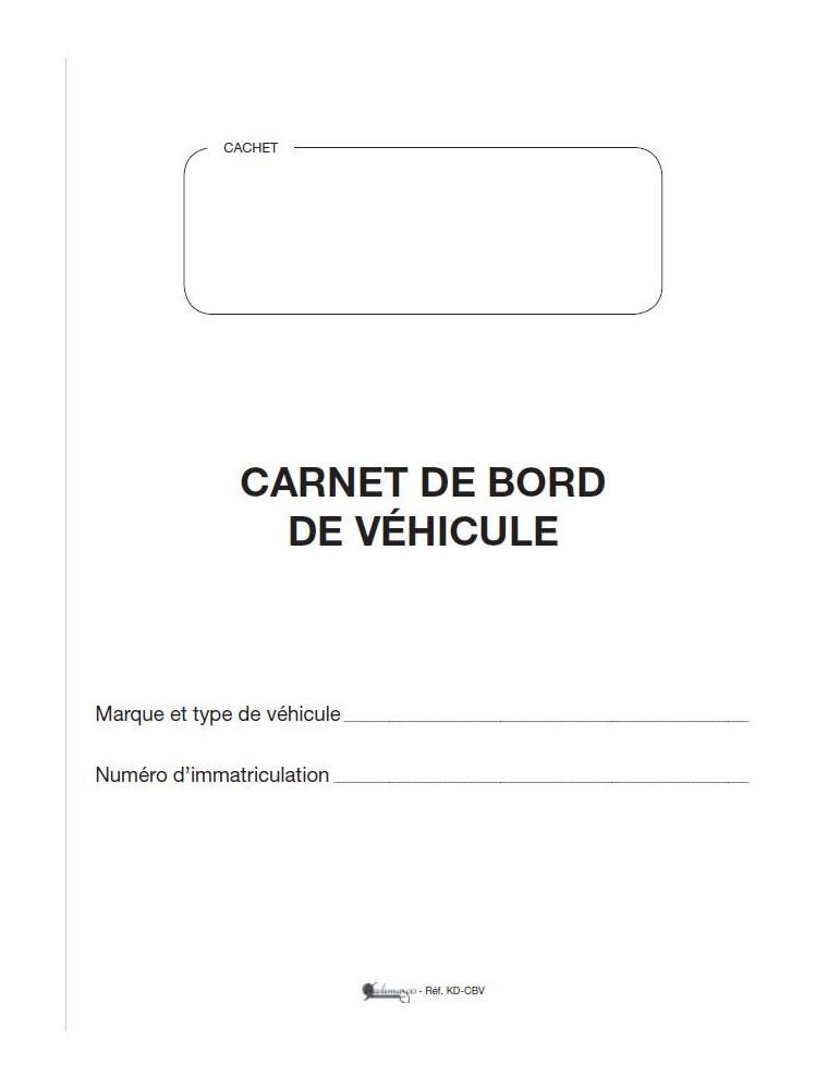 Carnet de bord pour véhicule de service