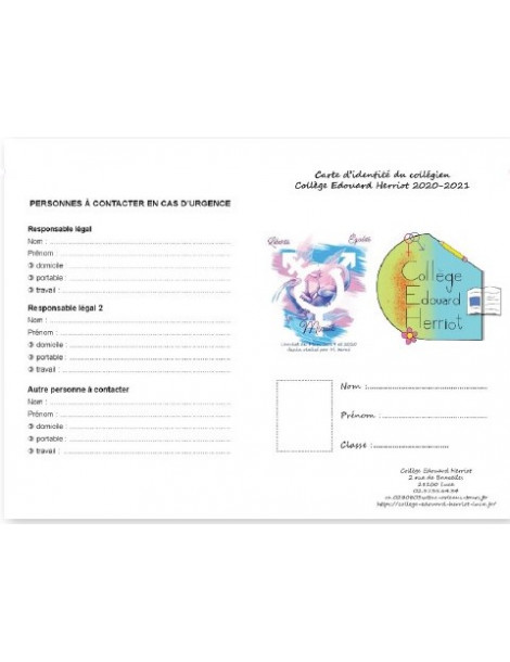 Carte Cartonnée - carte de sortie - format A5 ou A6