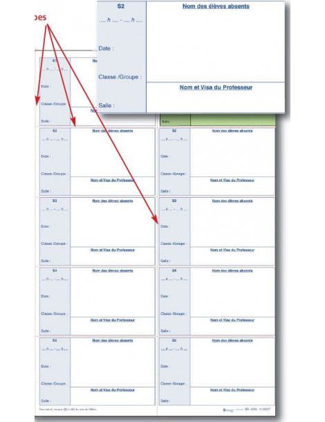 Liasses autocopiantes perforées pour l'appel