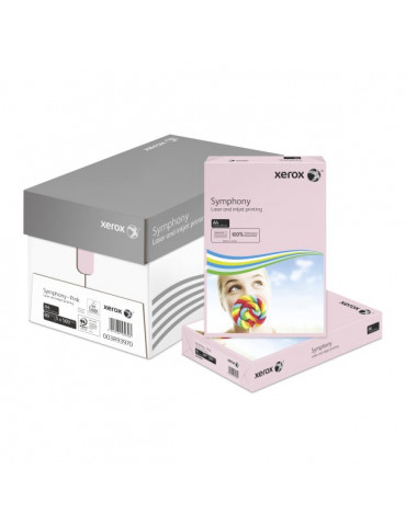 Carton de 5 ramettes 500 feuilles pastel Xerox Symphony A4 - 80g